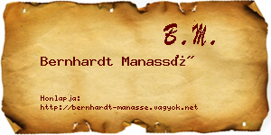 Bernhardt Manassé névjegykártya